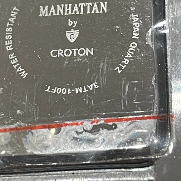 Croton Manhattan Watch Interchangeable Distressed Denim Bands Set with Case - Picture 10 of 11